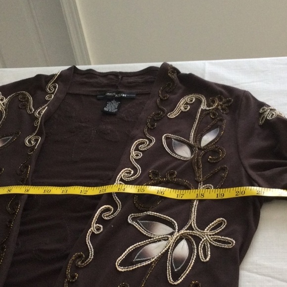 Chic Embroidered Brown Jacket.  #640 - Picture 6 of 7
